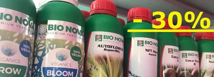Акция. Скидка -30% на удобрения BIONOVA ! - до 30.09.2019 г Акция. Скидка -30% на удобрения BIONOVA ! - до 31.09.2019 г