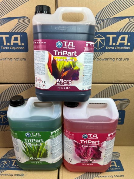 Комплект удобрений Flora Series SW GHE (Tripart Terra Aquatica Grow+Micro+Bloom) 3x5 л