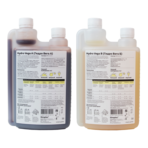 Удобрение Simplex Hydro Vega A+B 1 л