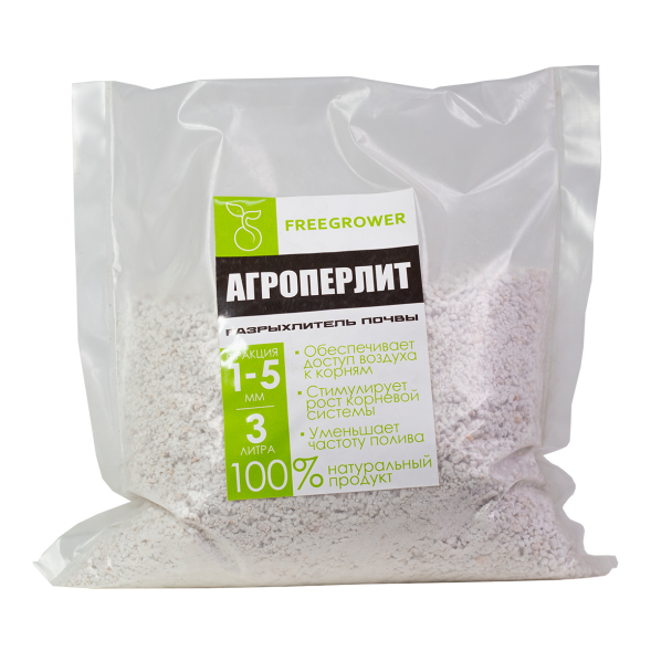 Агроперлит FreeGrower фракция 1-5 мм 3 л
