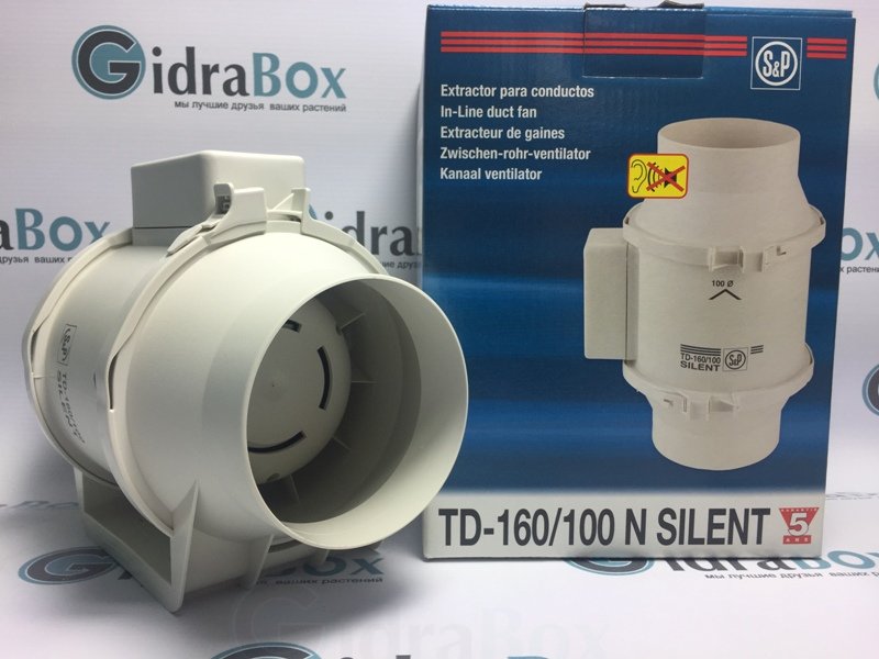 Канальный вентилятор TD 160-100 Silent | GidraBox