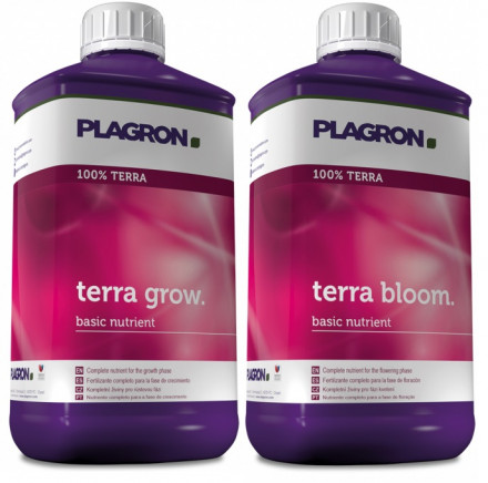  Комплект удобрений Plagron (Terra Grow + Terra Bloom) 2x1л