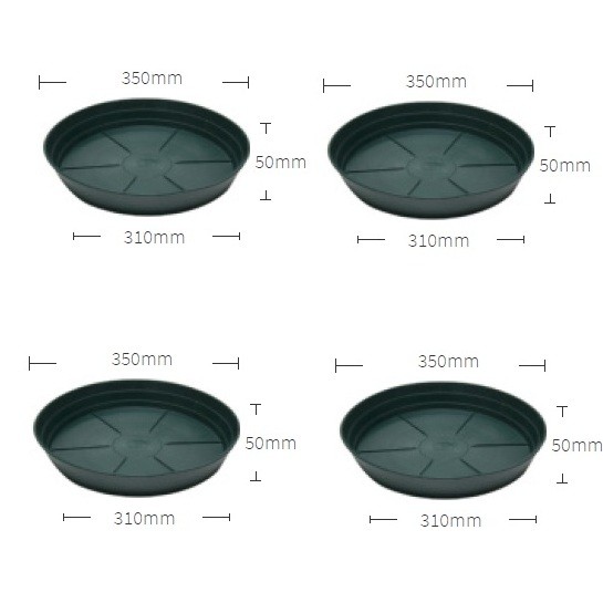 Глубокий поддон под горшок d30 см (hd12) х 4 шт