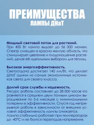 Лампа ДнаТ SUPER HPS Lamp 400 Вт 