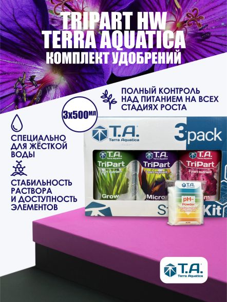 Комплект удобрений Tripart Set HW (Flora Series GHE) 3x0,5 л EU
