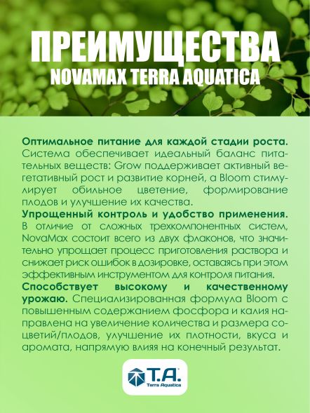 Комплект удобрений Flora NovaMax (Bloom + Grow) 2x0,5 л