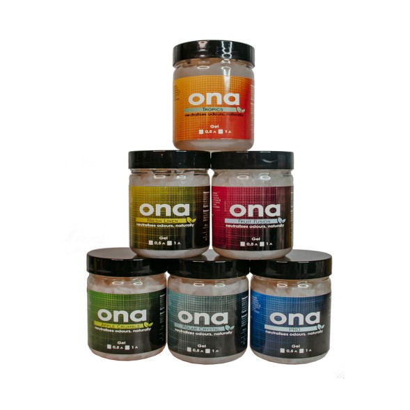 ONA гель комплект (Apple Crumble, PRO, Fresh Linen, Fruit Fusion, Polar Crystal, Tropics) 6x0,5 л
