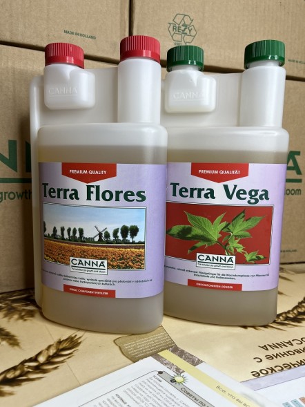 Комплект удобрений CANNA (Terra Flores+Terra Vega) x 2 л