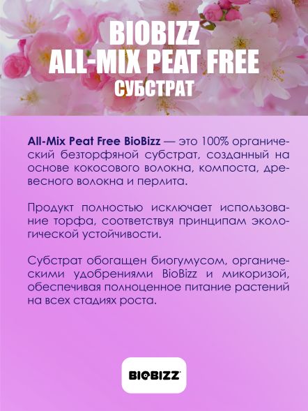 Субстрат BioBizz All-Mix Peat free 20 л