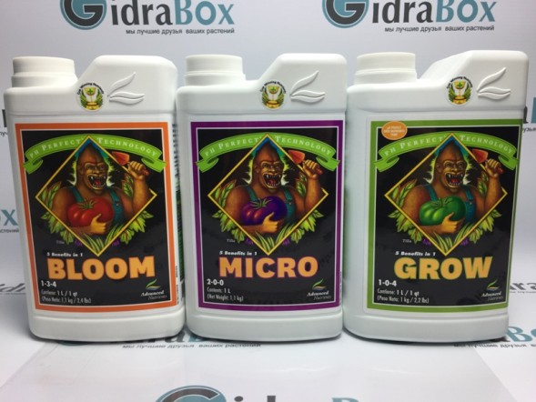 Комплект pH Perfect (Grow+Bloom+Micro) / Advanced Nutrients 3x1 л