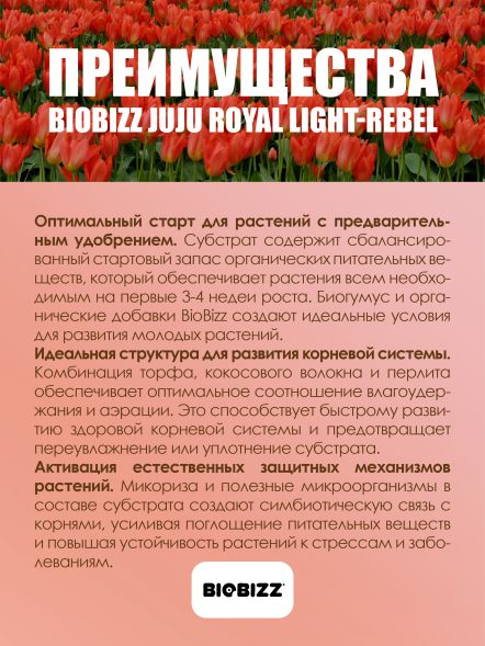 Субстрат BioBizz Juju Royal Light-Rebel 50 л