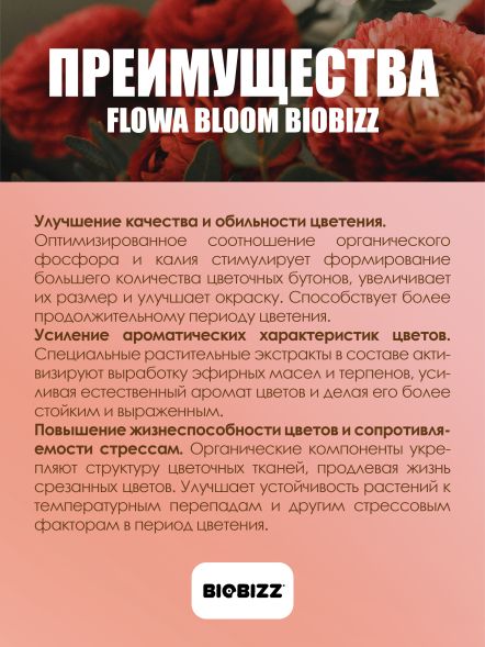 Удобрение BioBizz Flowa-Bloom 1 л