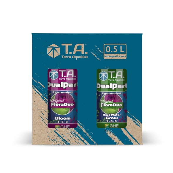 Комплект удобрений DualPart HW для жесткой воды (Flora Duo Grow)+(Flora Duo Bloom) 2x500 мл