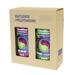 Комплект удобрений DualPart HW для жесткой воды (Flora Duo Grow+Flora Duo Bloom) 2x1 л