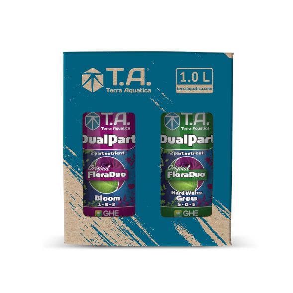 Комплект удобрений DualPart HW для жесткой воды (Flora Duo Grow+Flora Duo Bloom) 2x1 л