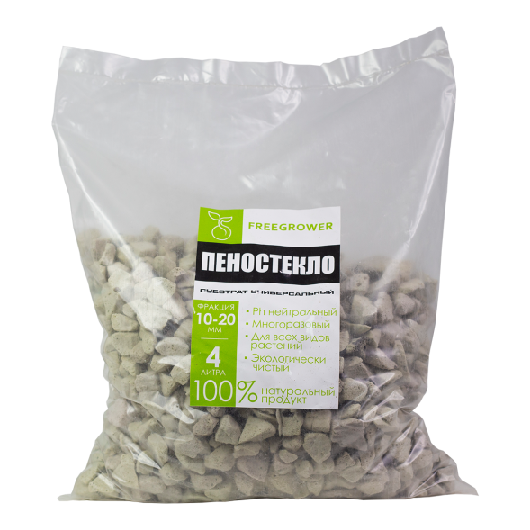 Пеностекло 4 л (фракция 10-20 мм)