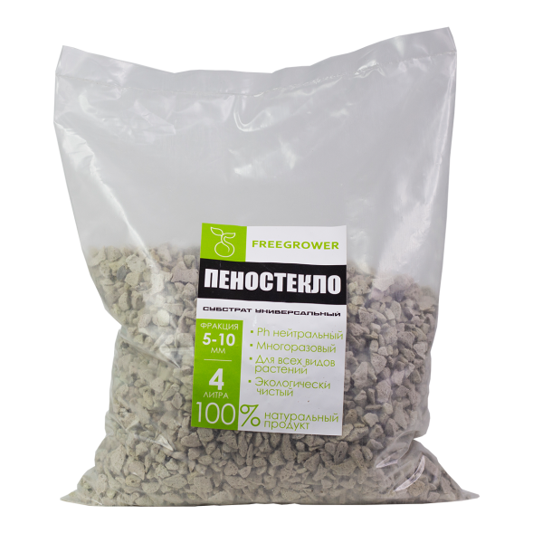 Пеностекло 4 л (фракция 5-10 мм)