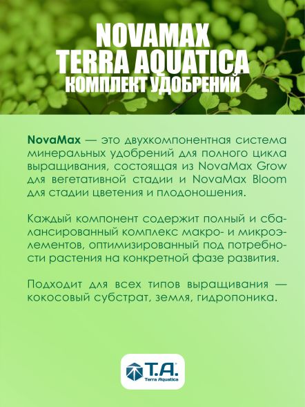 Комплект удобрений Flora NovaMax (Bloom + Grow) 2x1 л