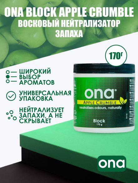 Нейтрализатор запаха ONA Block Apple Crumble 170 г