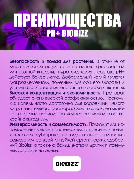 Органический регулятор pH+ Biobizz 1 л