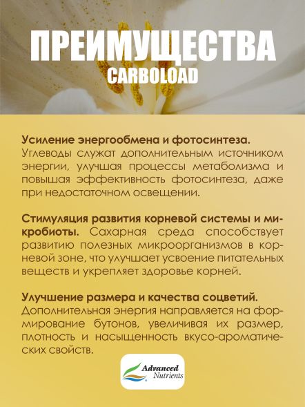 Liquid Carboload 0,5 л | Advanced Nutrients