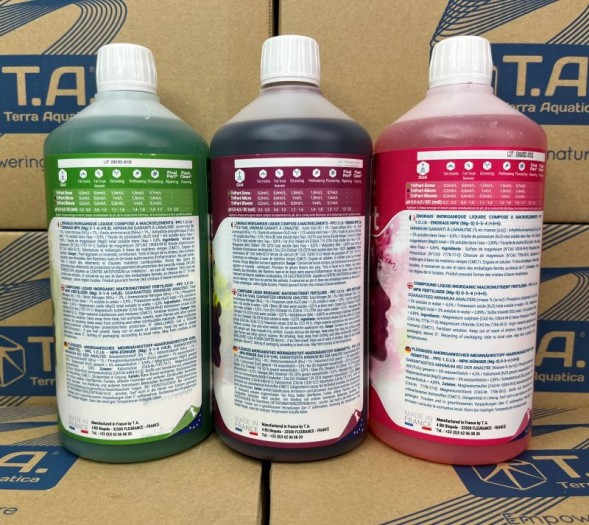 Комплект удобрений Flora Series SW GHE (Tripart Terra Aquatica Grow+Micro+Bloom) 3x1 л