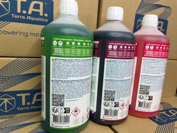 Комплект удобрений Flora Series SW GHE (Tripart Terra Aquatica Grow+Micro+Bloom) 3x1 л