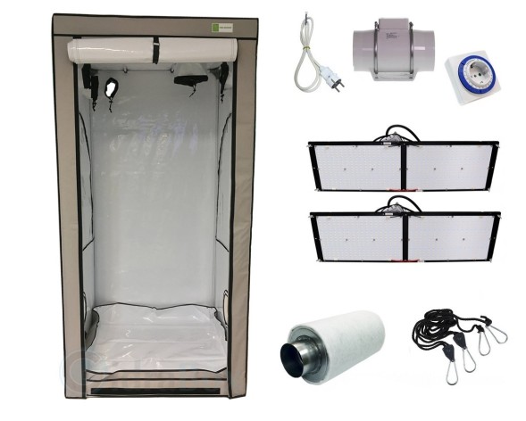 Гроубокс 100*100*200 см в сборе: LED Quantum Box