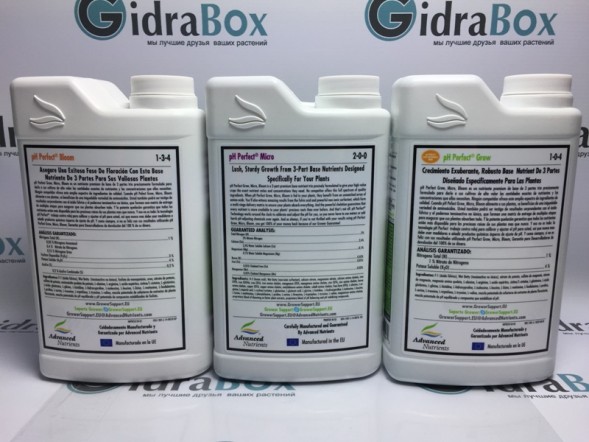 Комплект pH Perfect (Grow+Bloom+Micro) | Advanced Nutrients 3x1 л