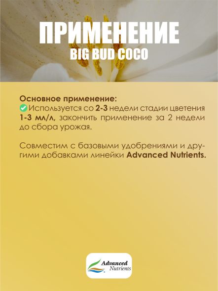 Big Bud Coco Liquid 0,25 л | Advanced Nutrients уценка