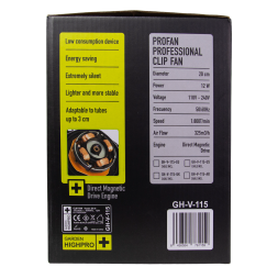 Вентилятор на клипсе CLIP FAN 20 см/12 Вт