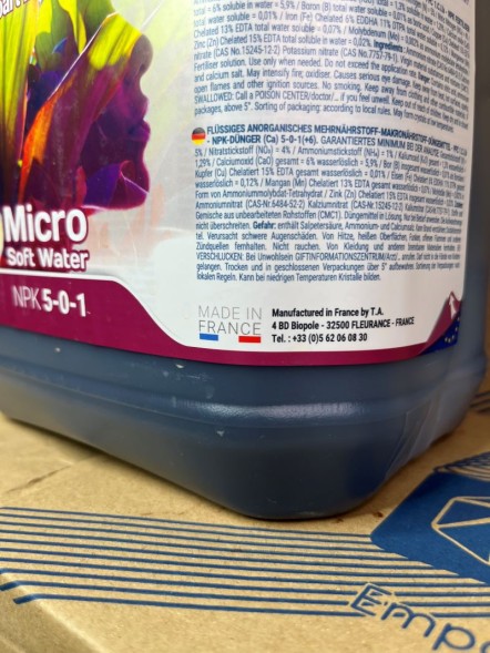 Удобрение TriPart Micro SW / Flora Micro GHE для мягкой воды 5 л EU