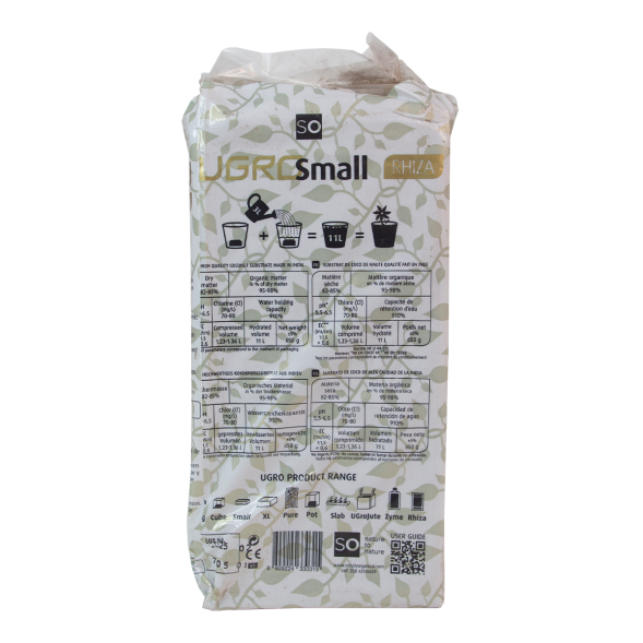 Кокосовый субстрат UGro Small Rhiza 11л х 12 шт
