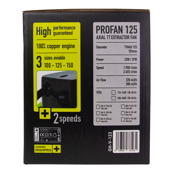 Вентилятор Extractor TT fan 125 мм