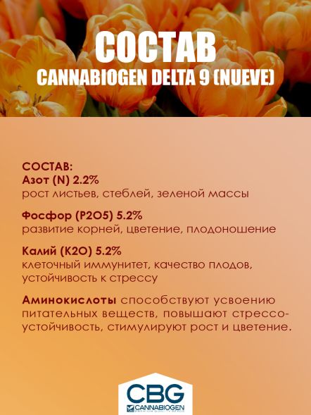 Удобрение Cannabiogen Delta 9 (Nueve) 100 мл