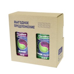 Комплект удобрений DualPart HW для жесткой воды (Flora Duo Grow)+(Flora Duo Bloom) 2x500 мл
